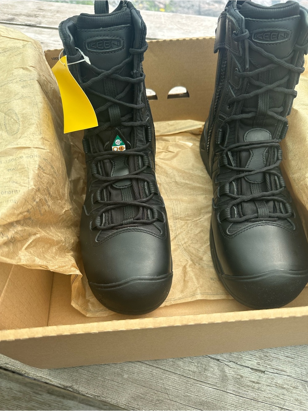 NWT KEEN Black Tactical Work Boots 12M